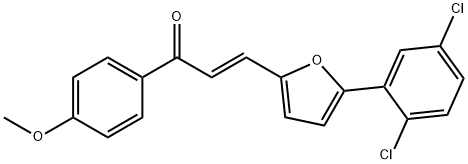 (E)-3-(5-(2,5-dichlorophenyl)furan-2-yl)-1-(4-methoxyphenyl)prop-2-en-1-one 结构式