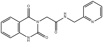 2-(2,4-dioxo-1,4-dihydroquinazolin-3(2H)-yl)-N-(pyridin-2-ylmethyl)acetamide 结构式