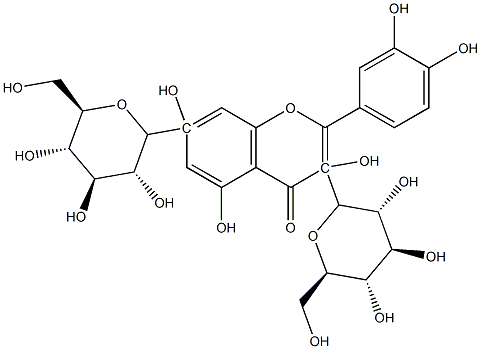 槲皮素 3,7-双葡萄糖苷 结构式