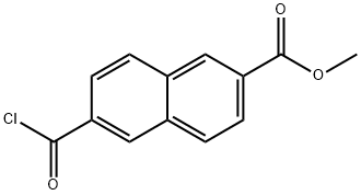 2-Naphthalenecarboxylic acid, 6-(chlorocarbonyl)-, methyl ester 结构式