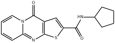 N-cyclopentyl-4-oxo-4H-pyrido[1,2-a]thieno[2,3-d]pyrimidine-2-carboxamide 结构式