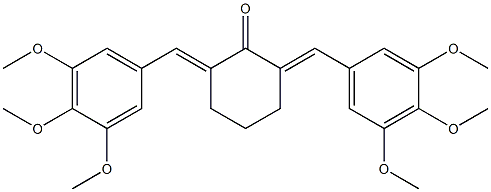 (2E,6E)-2,6-bis[(3,4,5-trimethoxyphenyl)methylidene]cyclohexan-1-one 结构式