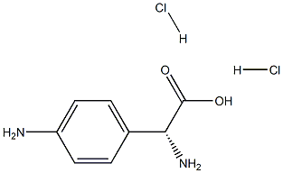 (R)-2-氨基-2-(4-氨基苯基)乙酸二盐酸盐 结构式