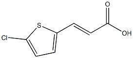 (E)-3-(5-氯噻吩-2-基)丙烯酸 结构式