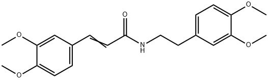 N-[2-(3,4-DIMETHOXYPHENYL)ETHYL]-3,4-DIMETHOXYCINNAMIC ACID AMIDE 结构式