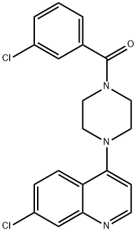 (3-chlorophenyl)-[4-(7-chloroquinolin-4-yl)piperazin-1-yl]methanone 结构式