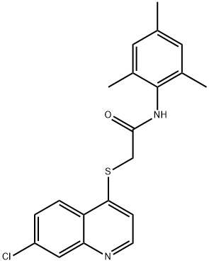 2-[(7-chloroquinolin-4-yl)sulfanyl]-N-(2,4,6-trimethylphenyl)acetamide 结构式