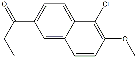 1-Propanone, 1-(5-chloro-6-methoxy-2-naphthalenyl)- 结构式