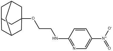 5-nitro-N-[2-(tricyclo[3.3.1.1~3,7~]dec-1-yloxy)ethyl]pyridin-2-amine 结构式