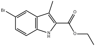 5-溴-3-甲基-1H-吲哚-2-羧酸乙酯 结构式
