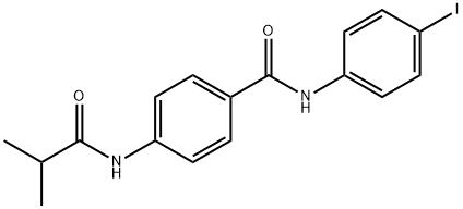 N-(4-iodophenyl)-4-(2-methylpropanoylamino)benzamide 结构式