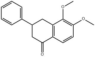 5,6-二甲氧基-3-苯基-3,4-二氢萘-1(2H)-酮 结构式