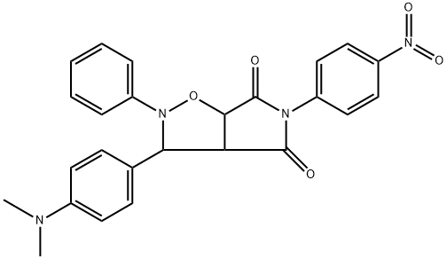 3-(4-(dimethylamino)phenyl)-5-(4-nitrophenyl)-2-phenyltetrahydro-4H-pyrrolo[3,4-d]isoxazole-4,6(5H)-dione 结构式