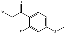 2-溴-1-(2-氟-4-(甲硫基)苯基)乙酮 结构式