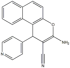 3-amino-1-pyridin-4-yl-1H-benzo[f]chromene-2-carbonitrile 结构式