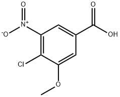 3-NITRO-4-CHLORO-5-METHOXYBENZOIC ACID 结构式