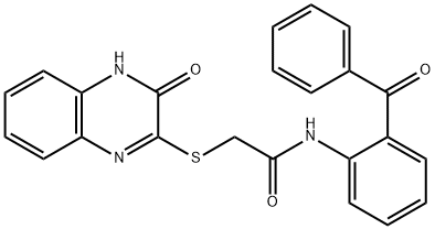 N-(2-benzoylphenyl)-2-((3-hydroxyquinoxalin-2-yl)thio)acetamide 结构式
