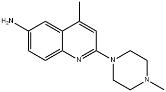 4-Methyl-2-(4-methyl-piperazin-1-yl)-quinolin-6-ylamine 结构式