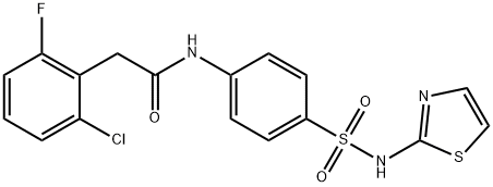 2-(2-chloro-6-fluorophenyl)-N-[4-(1,3-thiazol-2-ylsulfamoyl)phenyl]acetamide 结构式