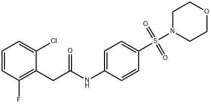 2-(2-chloro-6-fluorophenyl)-N-[4-(morpholin-4-ylsulfonyl)phenyl]acetamide 结构式