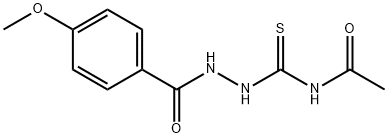 N-{[2-(4-methoxybenzoyl)hydrazino]carbonothioyl}acetamide 结构式