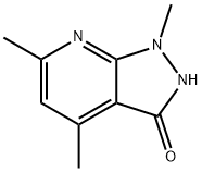1,4,6-三甲基-1H,2H,3H-吡唑并[3,4-B]吡啶-3-酮 结构式