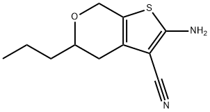 2-氨基-5-丙基-5,7-二氢-4H-噻吩并[2,3-C]吡喃-3-甲腈 结构式