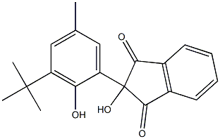 1H-Indene-1,3(2H)-dione, 2-(3-(1,1-dimethylethyl)-2-hydroxy-5-methylphenyl)-2-hydroxy- 结构式