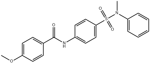 4-methoxy-N-(4-{[methyl(phenyl)amino]sulfonyl}phenyl)benzamide 结构式