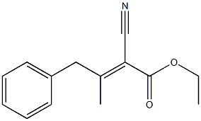 2-Butenoic acid,2-cyano-3-methyl-4-phenyl-, ethyl ester 结构式