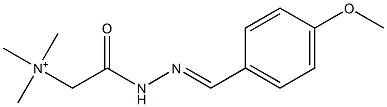 [(4-methoxyphenyl)methylideneamino]carbamoylmethyl-trimethyl-azanium 结构式