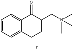 N,N,N-三甲基-1-(1-氧亚基-1,2,3,4-四氢萘-2-基)碘化甲铵 结构式