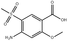 Benzoic acid, 4-amino-2-methoxy-5-(methylsulfonyl)- 结构式
