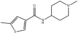 5-methyl-N-(1-methylpiperidin-4-yl)thiophene-3-carboxamide 结构式