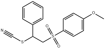 1-methoxy-4-((2-phenyl-2-thiocyanatoethyl)sulfonyl)benzene 结构式