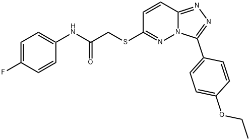 2-((3-(4-乙氧基苯基)-[1,2,4]三唑并[4,3-B]哒嗪-6-基)硫基)-N-(4-氟苯基)乙酰胺 结构式