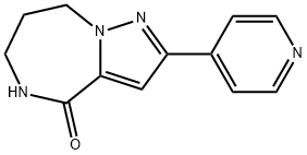 5,6,7,8-TETRAHYDRO-2-(PYRIDIN-4-YL)PYRAZOLO[1,5-A][1,4]DIAZEPIN-4-ONE 结构式