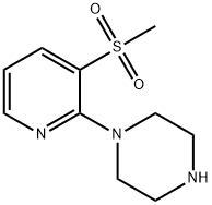 1-[3-(methylsulfonyl)-2-pyridinyl]-Piperazine 结构式