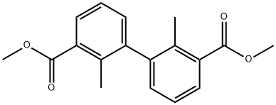 2,2'-二甲基-[1,1'-联苯]-3,3'-二甲酸二甲酯 结构式