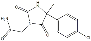 1-Imidazolidineacetamide,4-(4-chlorophenyl)-4-methyl-2,5-dioxo- 结构式