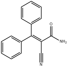 2-cyano-3,3-diphenyl-prop-2-enamide 结构式