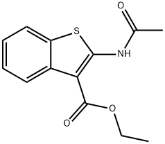 2-Acetylamino-benzo[b]thiophene-3-carboxylic acid ethyl ester 结构式