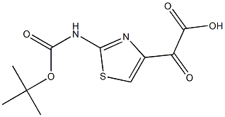 2 -(2(叔丁氧羰基)氨基)噻唑-4-基-2-氧乙酸 结构式