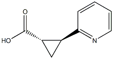 (1S,2S)-2-pyridin-2-ylcyclopropane-1-carboxylic acid 结构式