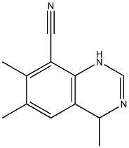 1,4-二氢-4,6,7-三甲基-8-喹唑啉甲腈 结构式