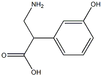 3-氨基-2-(3-羟基苯基)丙酸 结构式