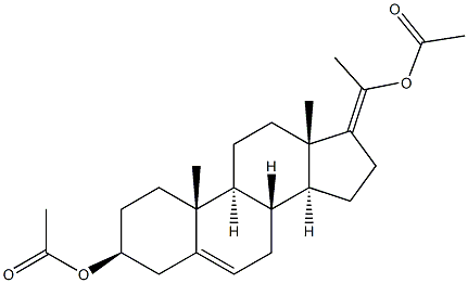 Pregna-5,17(20)-diene-3,20-diol,diacetate, (3b)- (9CI) 结构式