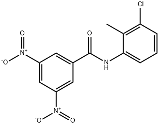 N-(3-Chloro-2-methylphenyl)-3,5-dinitrobenzamide, 97% 结构式