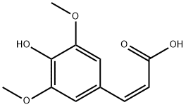 2-Propenoic acid, 3-(4-hydroxy-3,5-dimethoxyphenyl)-, (Z)- 结构式