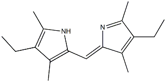 (2Z)-4-ethyl-2-[(4-ethyl-3,5-dimethyl-1H-pyrrol-2-yl)methylidene]-3,5-dimethyl-pyrrole 结构式
